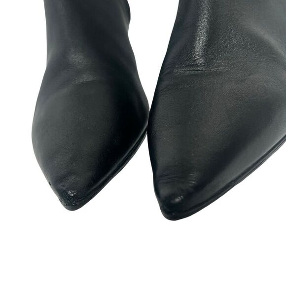 Valentino Black Nappa Leather Mid-Calf Pointed Toe Boots Size 39.5 US 9 - Picture 6 of 16